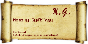 Moszny György névjegykártya